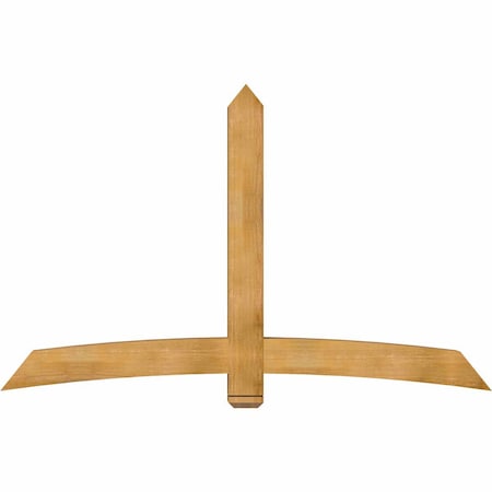 Ekena Millwork Bellingham Rough Sawn Timber Gable Bracket, Western Red Cedar, 84"W x 53"H x 6"D x 6"F, 15/12 Pitch GBW084X53X0606BEL00RWR